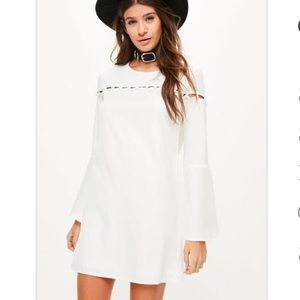 Misguided NWT - white shift dress - Size 4